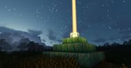 Shown: A beautiful Beacon made out of Diamond Blocks (Image via Minecraft)